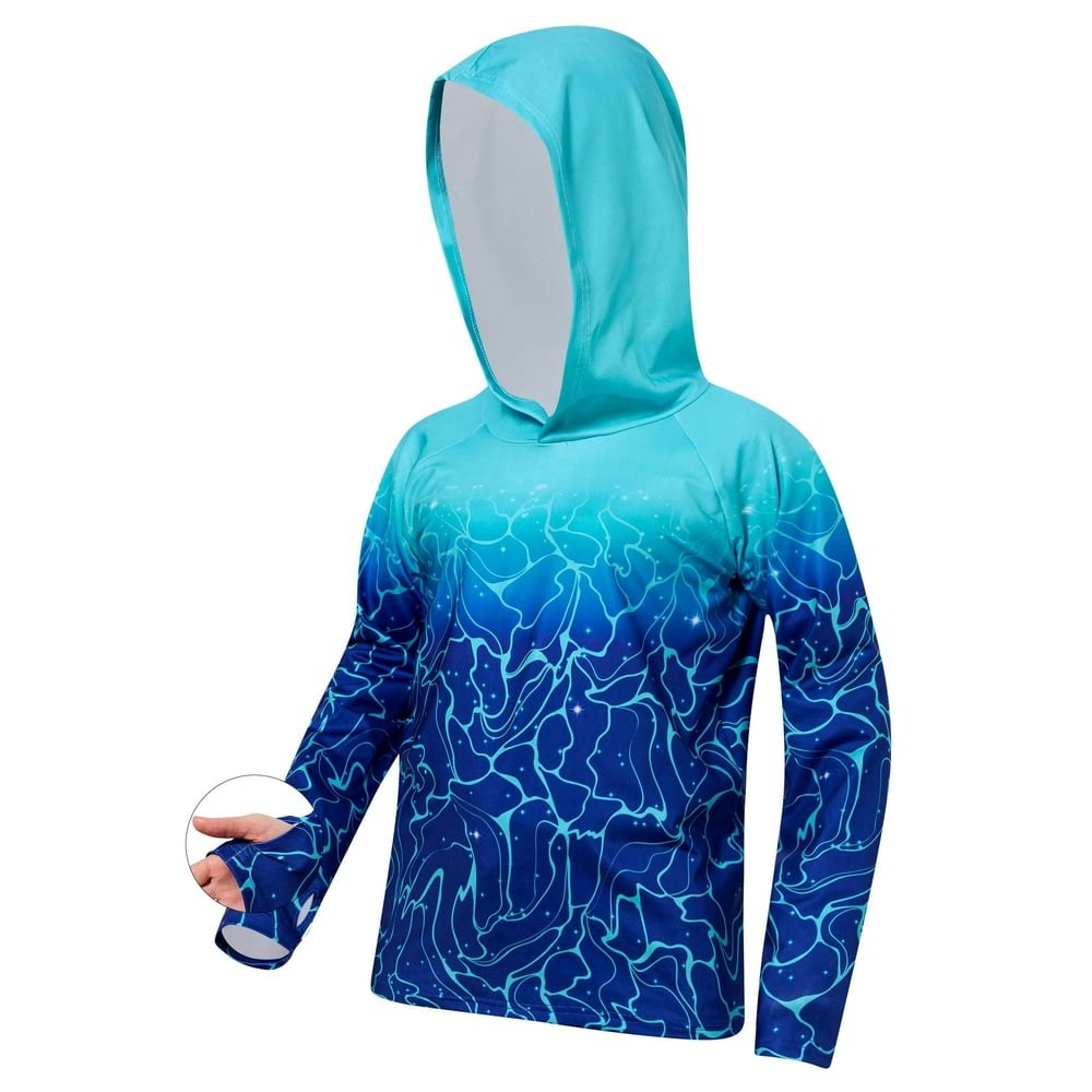Lanbubble Boys Long Sleeve Quick-Dry Hooded Rash Guard: $17.79