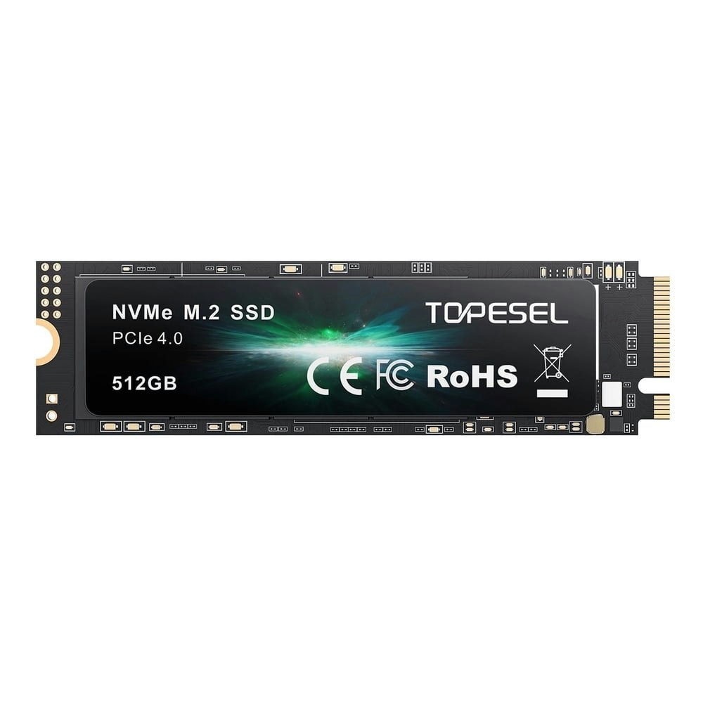 Topesel 512GB PCIe 4.0 NVMe M.2 2280 SSD: $103.89
