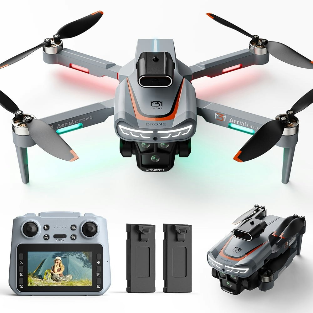 Wefone M3 Foldable Drone with 4.3" Screen Remote and 2 Batteries: $79.99