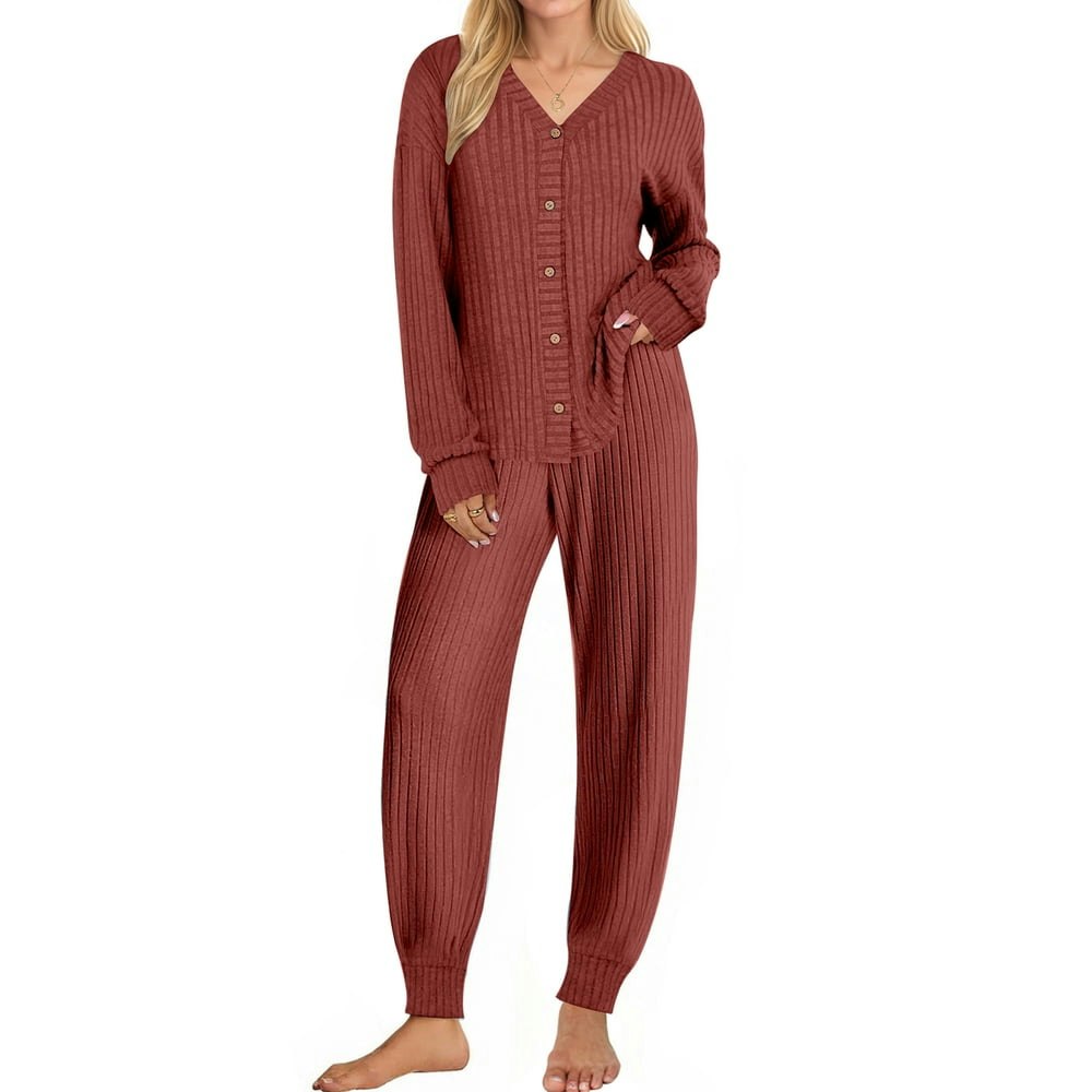 UVN Women's Long Sleeve Button Down Pajama Set: $21.99 UVN Women's Long Sleeve Button Down Pajama Set: $21.99