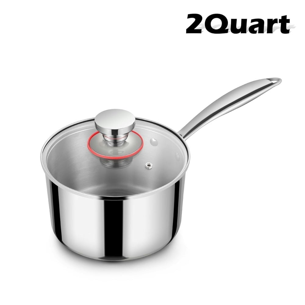 Walchoice 2-Quart Stainless Steel Saucepan with Lid: $17.99