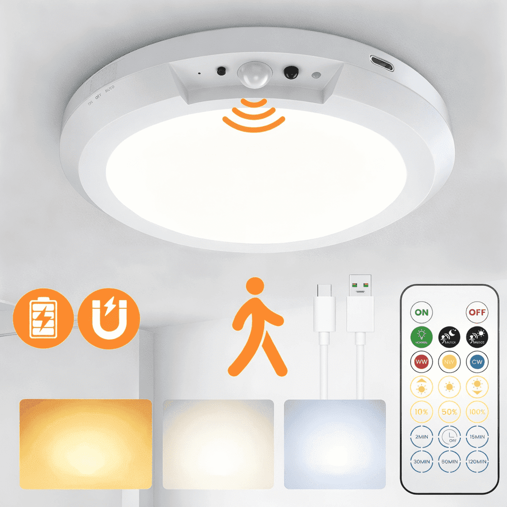 Merryhome 7-inch Motion Sensor LED Ceiling Light: $17.99 Merryhome 7-inch Motion Sensor LED Ceiling Light: $17.99