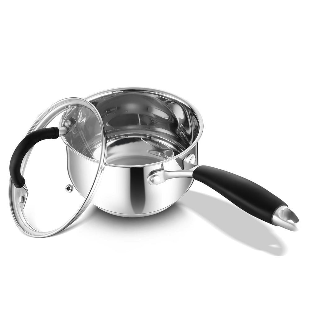 Walchoice 2-Quart Stainless Steel Saucepan with Lid: $16.99