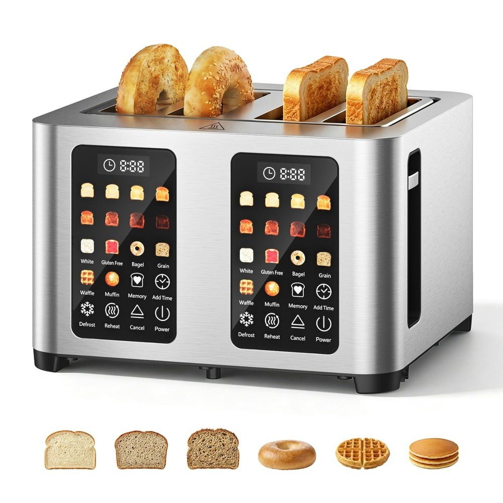 4-Slice Stainless Steel Touchscreen Toaster: $56.77 4-Slice Stainless Steel Touchscreen Toaster: $56.77