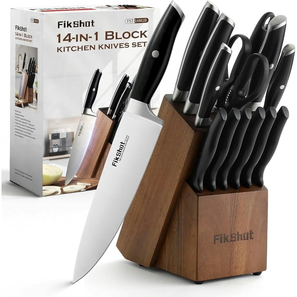 Fikshot 14-Piece Kitchen Knife Set: $35.99