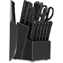 Nulas 14-Piece Stainless Steel Kitchen Knife Set with Block and Sharpener for $30 + free shipping w/ $35