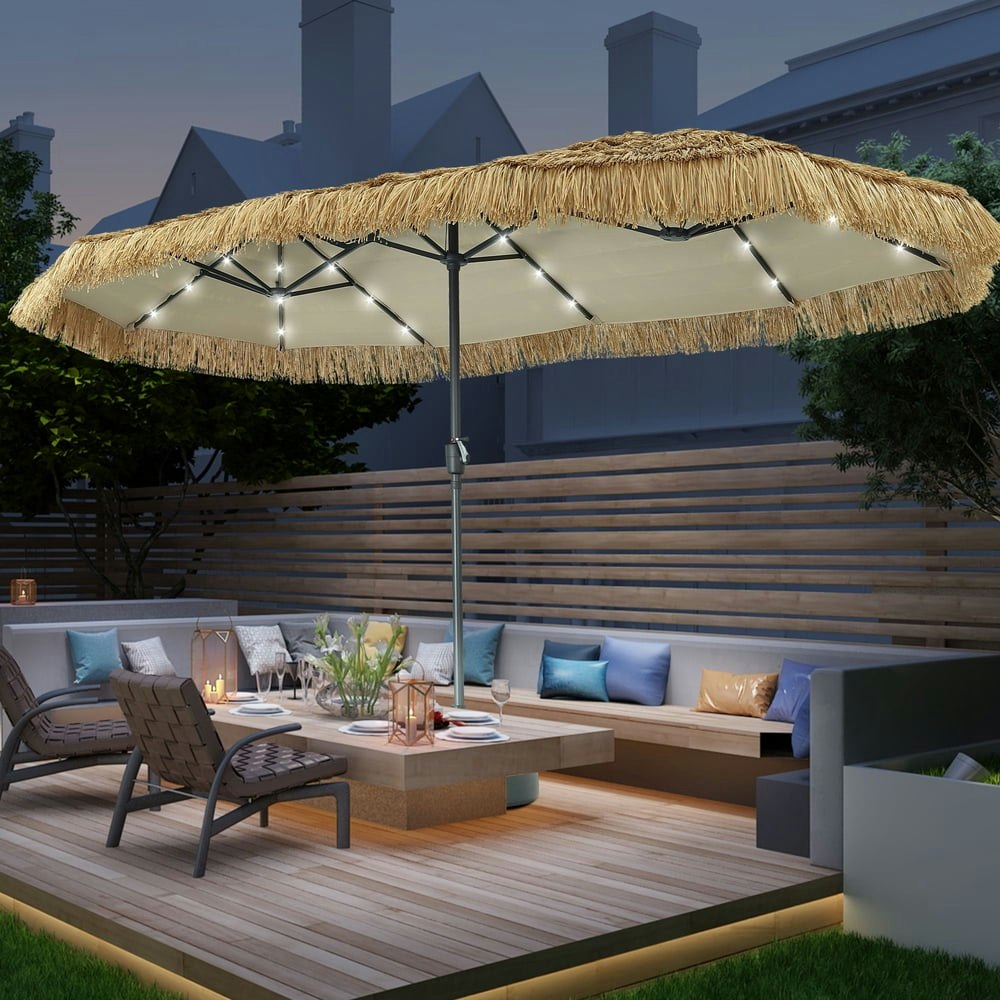 Autlaycil 13-Foot Solar Tiki Umbrella: $119.99 Autlaycil 13-Foot Solar Tiki Umbrella: $119.99