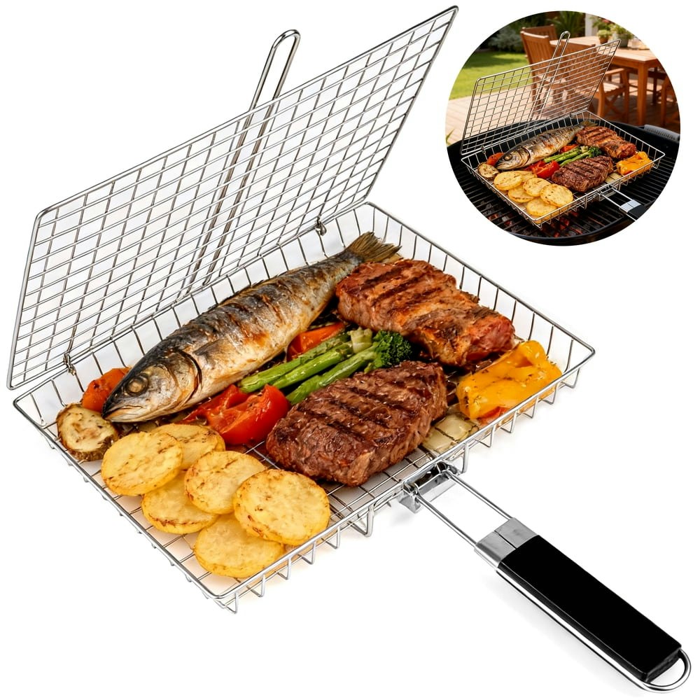 Foldable Grill Basket: $16.89 Foldable Grill Basket: $16.89