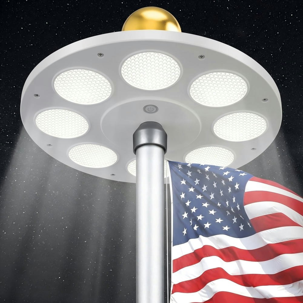 Hoofun 136-LED Solar Flag Pole Light: $28.99 Hoofun 136-LED Solar Flag Pole Light: $28.99