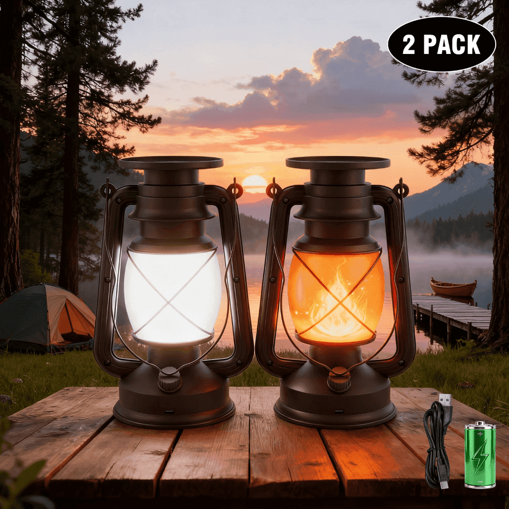 Homechoose Solar and USB-C Rechargeable LED Flame Lantern 2-Pack: $28.79 Homechoose Solar and USB-C Rechargeable LED Flame Lantern 2-Pack: $28.79