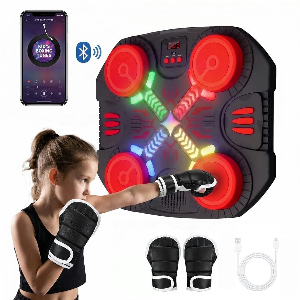 Olgeo Music Boxing Machine with Gloves: $29.99 Olgeo Music Boxing Machine with Gloves: $29.99