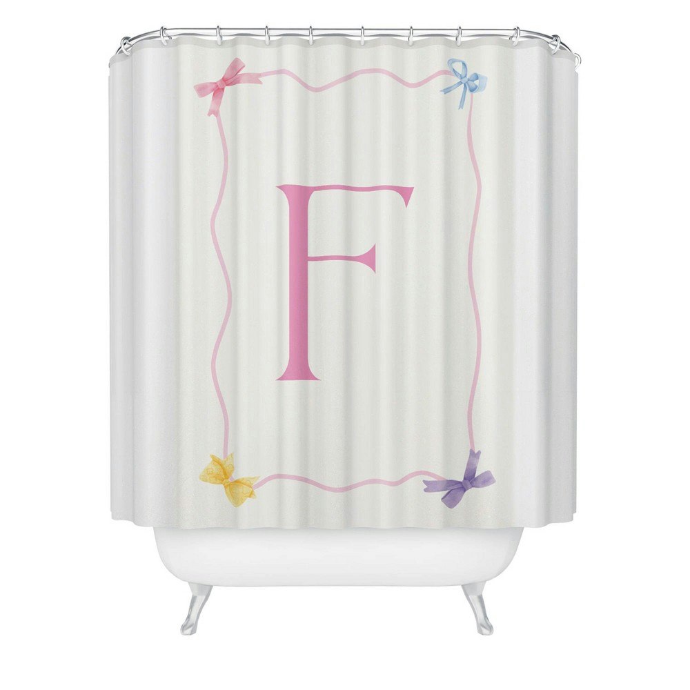 Deny Designs April Lane Simple Bow Monogram Shower Curtain: $69.99 Deny Designs April Lane Simple Bow Monogram Shower Curtain: $69.99