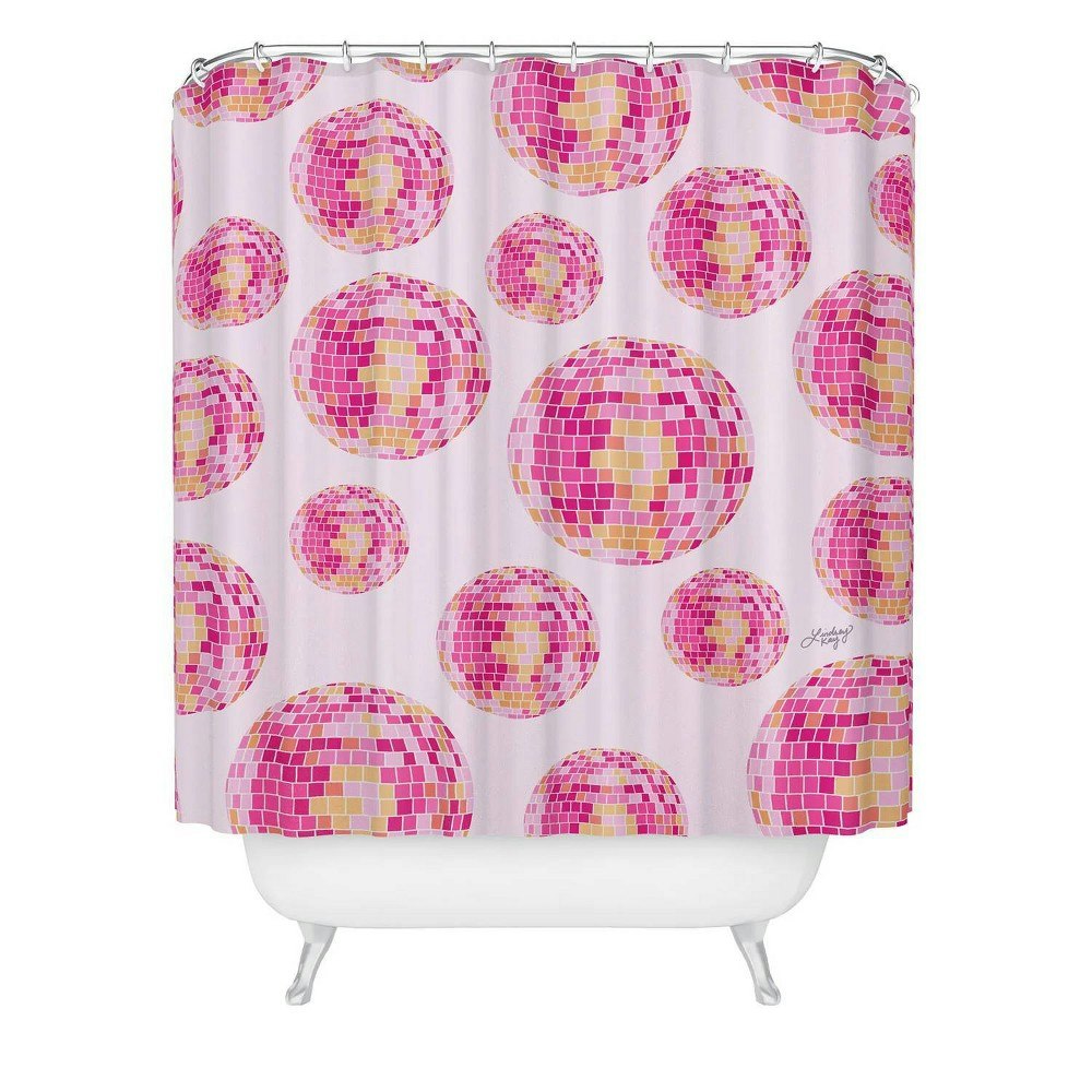 Deny Designs Lindsey Kay Collective Disco Balls Pink Shower Curtain: $69.99
