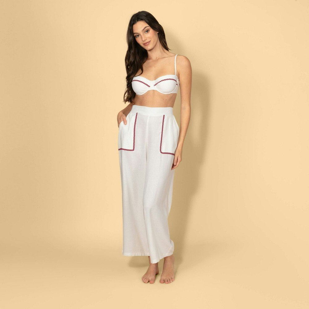 Solid & Striped Women's Linen Blend High-Rise Pull-On Pants: $38