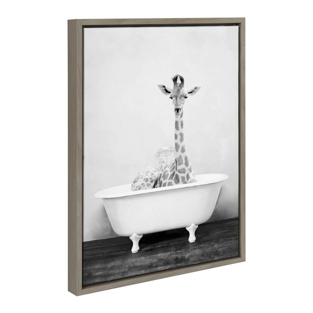 18" x 24" Sylvie Giraffe 2 in The Tub Framed Canvas by Amy Peterson: $59.99 18" x 24" Sylvie Giraffe 2 in The Tub Framed Canvas by Amy Peterson: $59.99