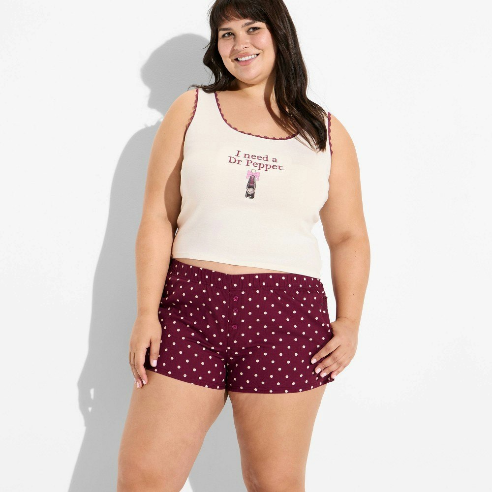 Women's Dr. Pepper Lace Graphic Tank Top: $10 Women's Dr. Pepper Lace Graphic Tank Top: $10