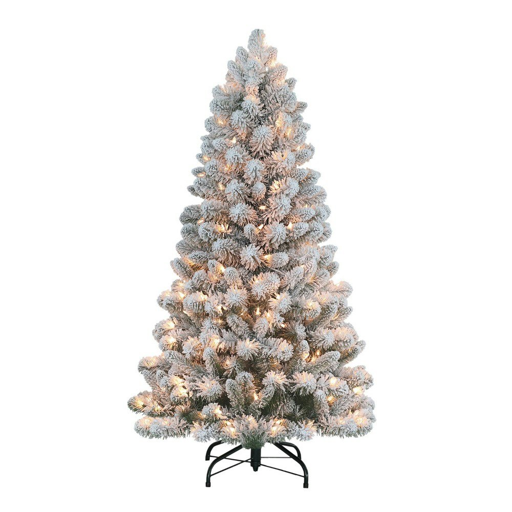 Puleo 4.5-Foot Pre-Lit Flocked Virginia Pine Artificial Christmas Tree: $122.99 Puleo 4.5-Foot Pre-Lit Flocked Virginia Pine Artificial Christmas Tree: $122.99