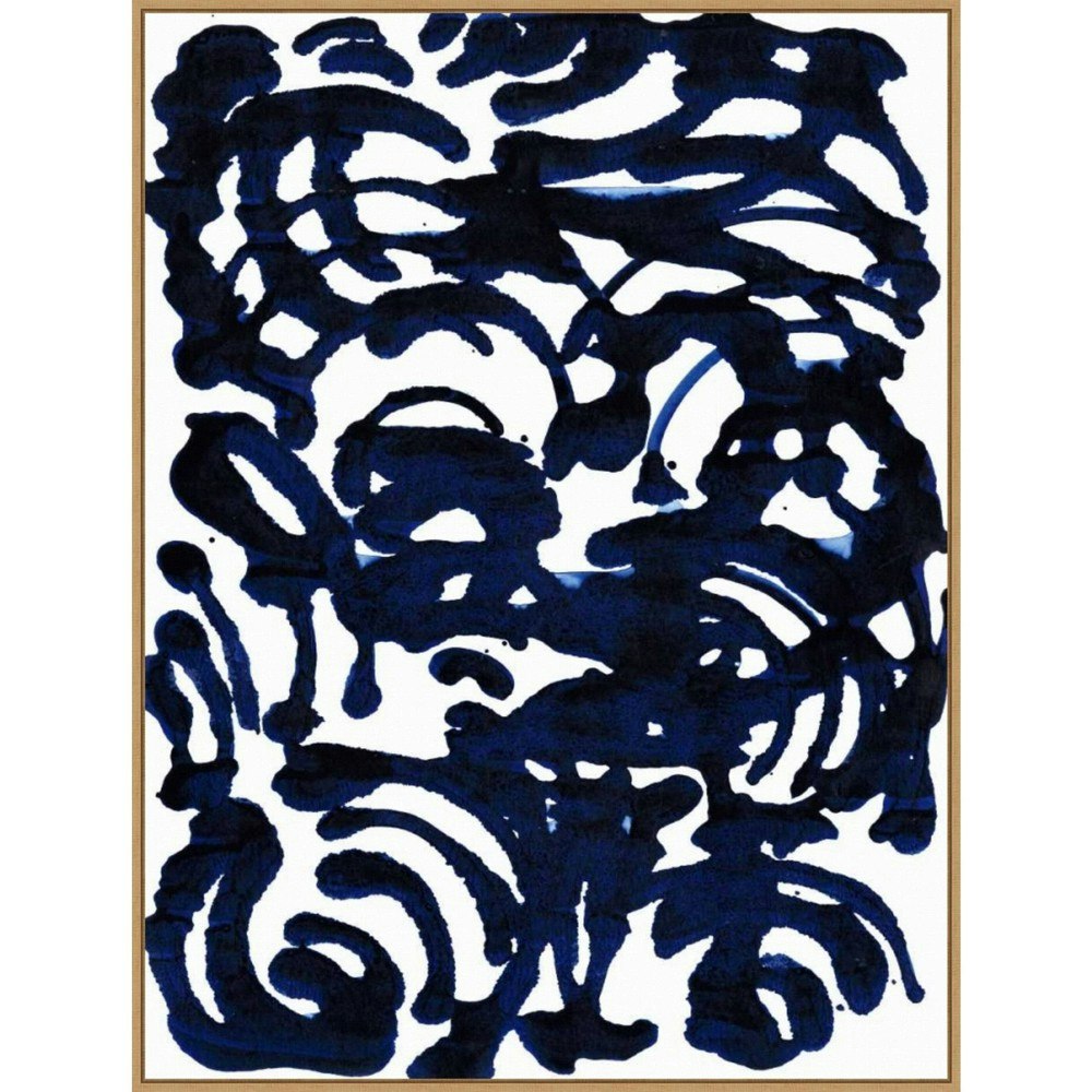 Jodi Fuchs Indigo Swirls II 32" x 42" Framed Canvas Wall Art: $242.99 Jodi Fuchs Indigo Swirls II 32" x 42" Framed Canvas Wall Art: $242.99
