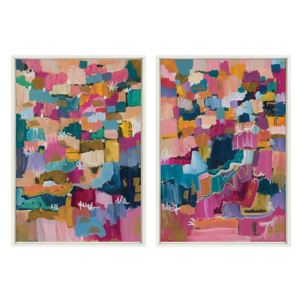 Sylvie Applause 23" x 33" Framed Canvas 2-Piece Set: $154.99 Sylvie Applause 23" x 33" Framed Canvas 2-Piece Set: $154.99