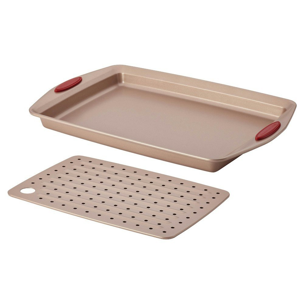 Rachael Ray 2-Piece Nonstick Bakeware Crisper Pan Set: $32.99