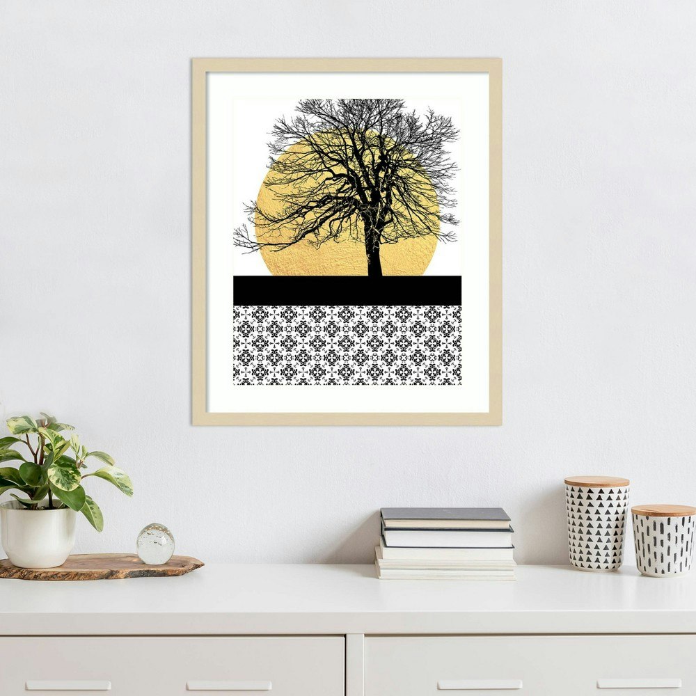 Amanti Art 21"x25" Yellow Moon Rising I Wood Framed Wall Art Print: $167.99 Amanti Art 21"x25" Yellow Moon Rising I Wood Framed Wall Art Print: $167.99
