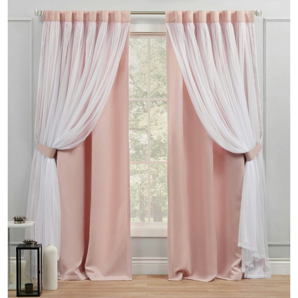 Exclusive Home Catarina 84x54-Inch Layered Blackout and Sheer Curtain Panel 2-Pack: $38.99 Exclusive Home Catarina 84x54-Inch Layered Blackout and Sheer Curtain Panel 2-Pack: $38.99