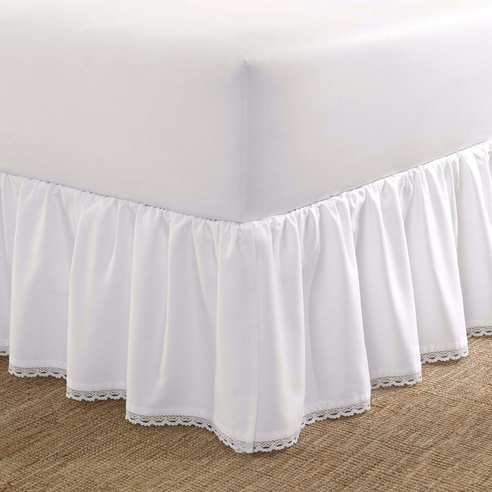 Laura Ashley Full Crochet Ruffle Bedskirt: $31.99