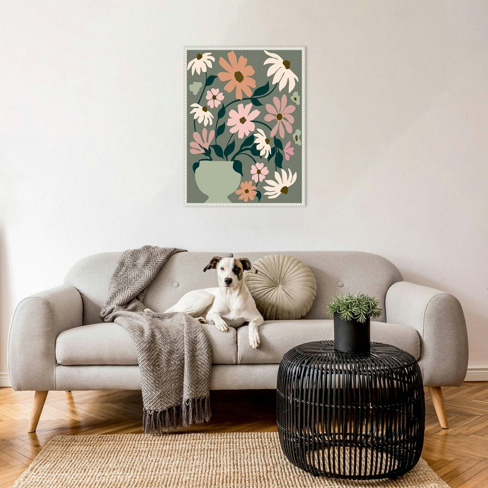 Amanti Art 23"x30" Vase of Wildflowers Framed Canvas Wall Art: $95.99 Amanti Art 23"x30" Vase of Wildflowers Framed Canvas Wall Art: $95.99