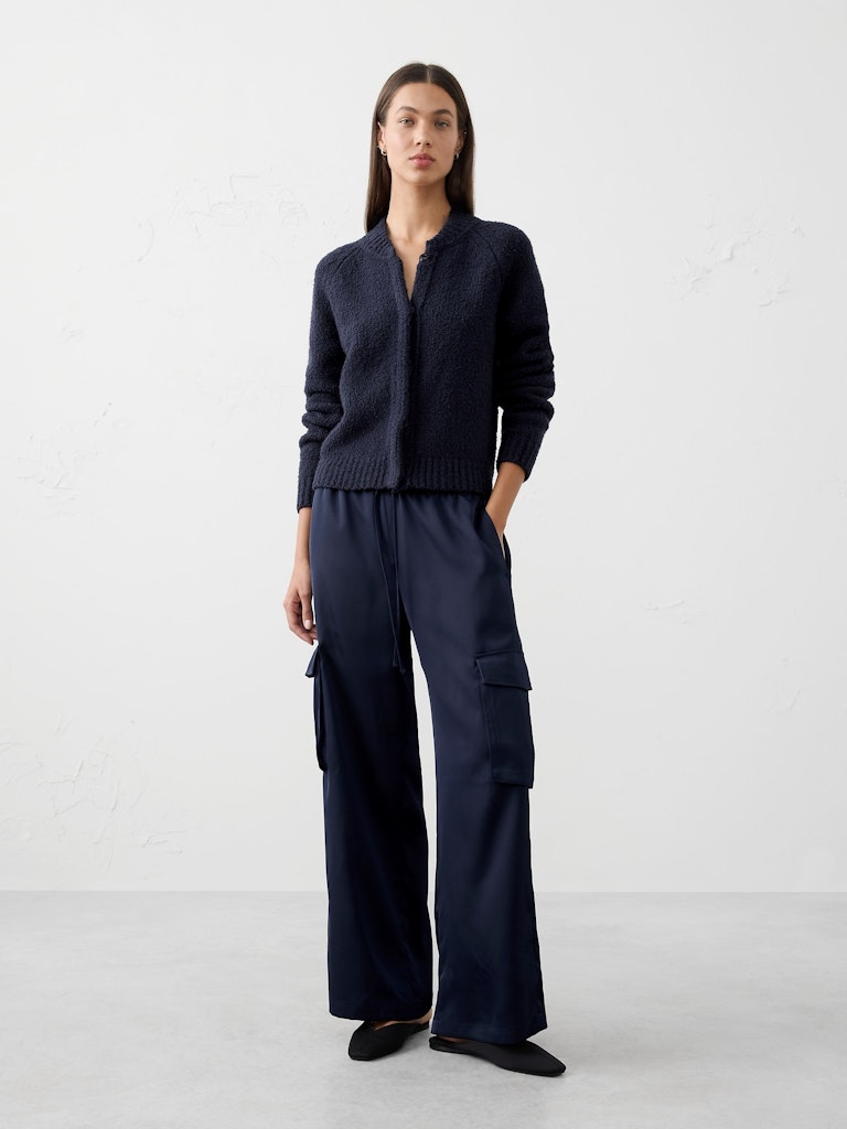 Wide-Leg Mid-Rise Satin Cargo Pants: $25.97 Wide-Leg Mid-Rise Satin Cargo Pants: $25.97