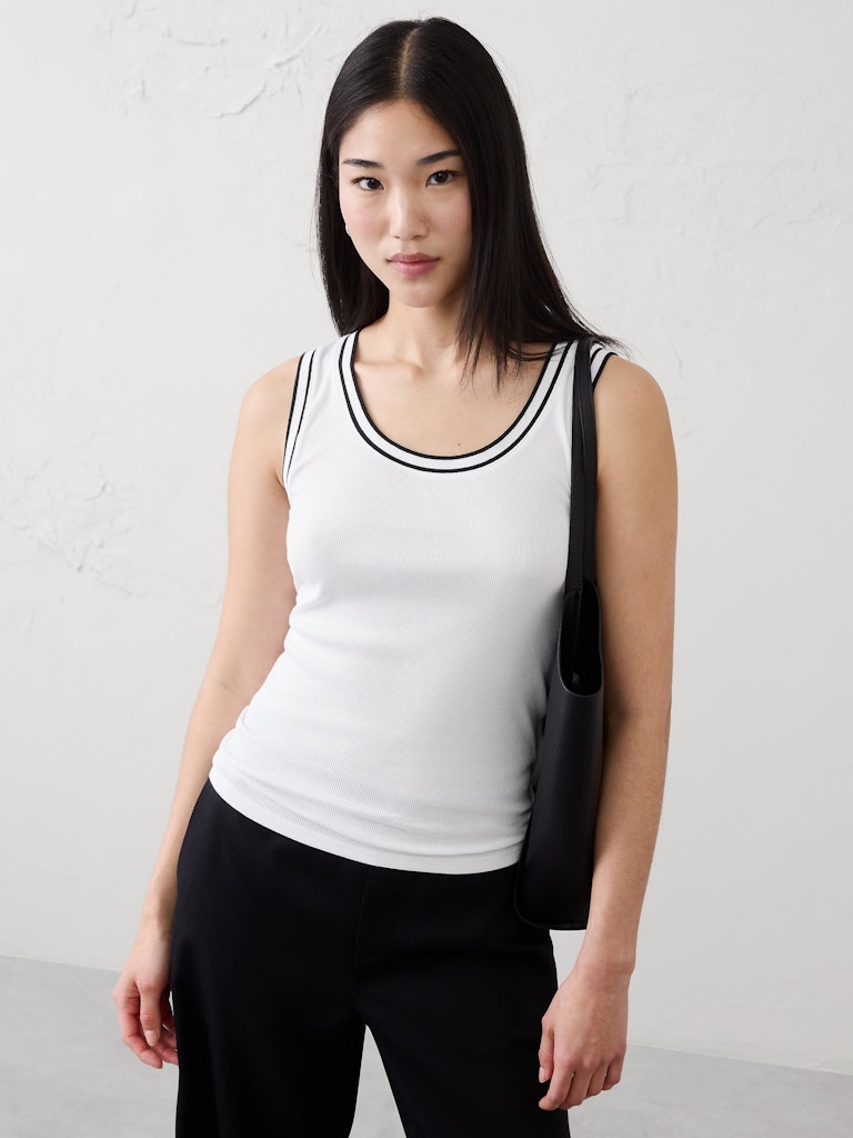 Ribbed Scoop-Neck Tank: $12 Ribbed Scoop-Neck Tank: $12
