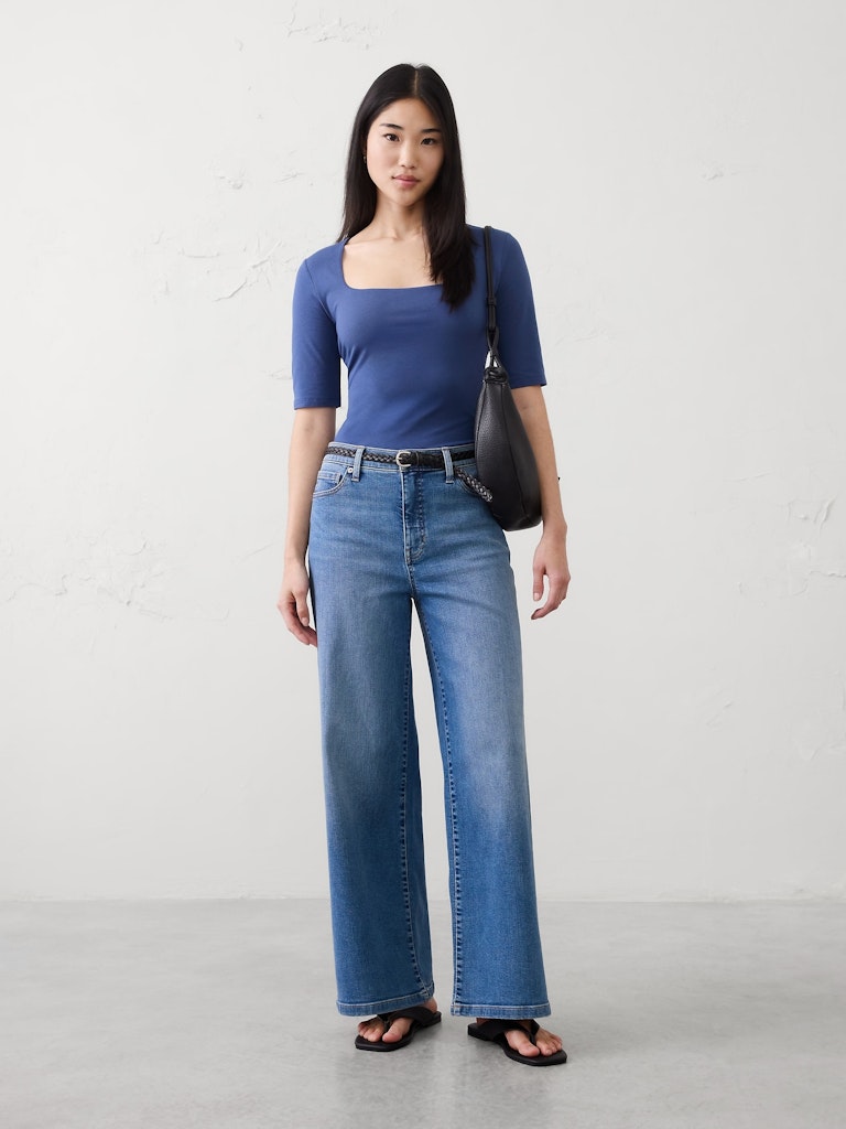 Soft Stretch Square-Neck Top: $31.97 Soft Stretch Square-Neck Top: $31.97