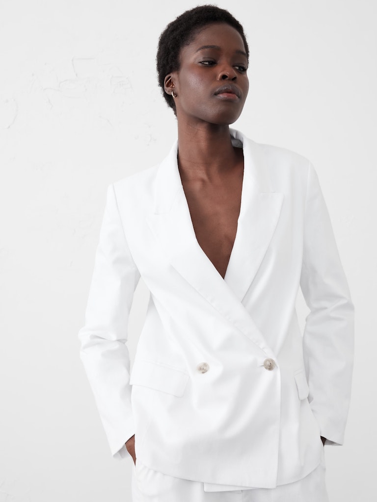 Linen-Blend Boyfriend Blazer: $59.97 Linen-Blend Boyfriend Blazer: $59.97