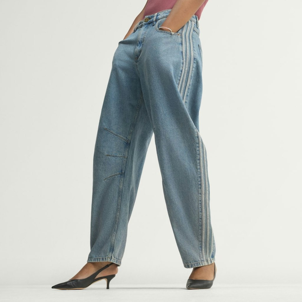 High Rise Barrel Leg Denim Pants: $110 High Rise Barrel Leg Denim Pants: $110