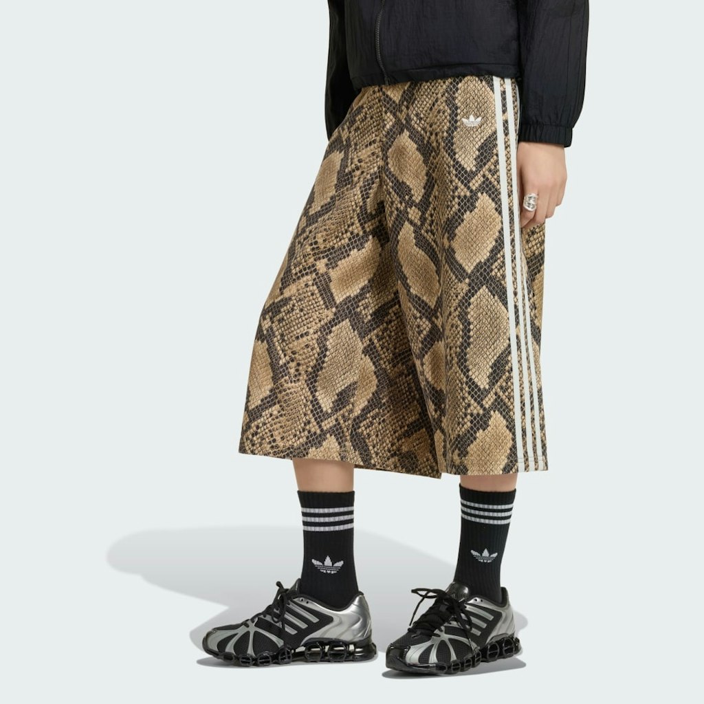 Snake Print Denim Bermuda Shorts: $80 Snake Print Denim Bermuda Shorts: $80