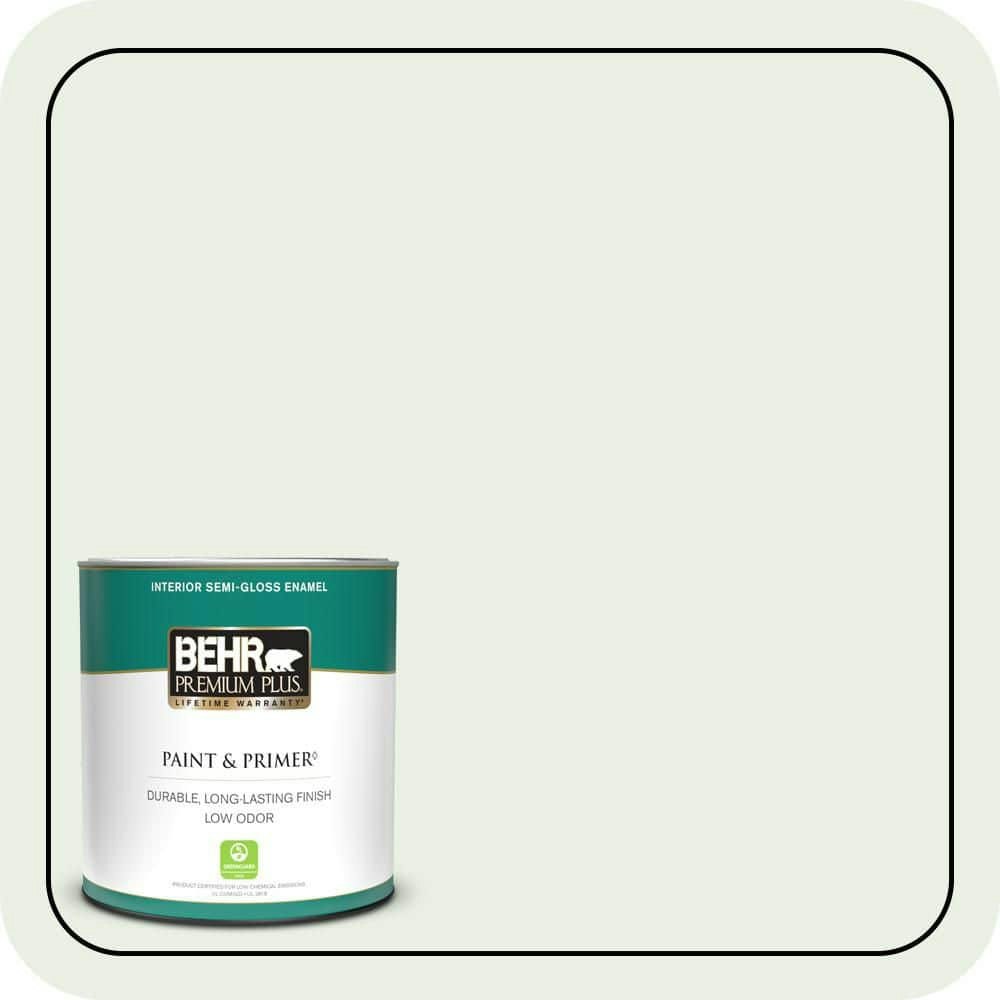 Cool White Semi-Gloss Interior Paint and Primer 1-Quart: $20.48