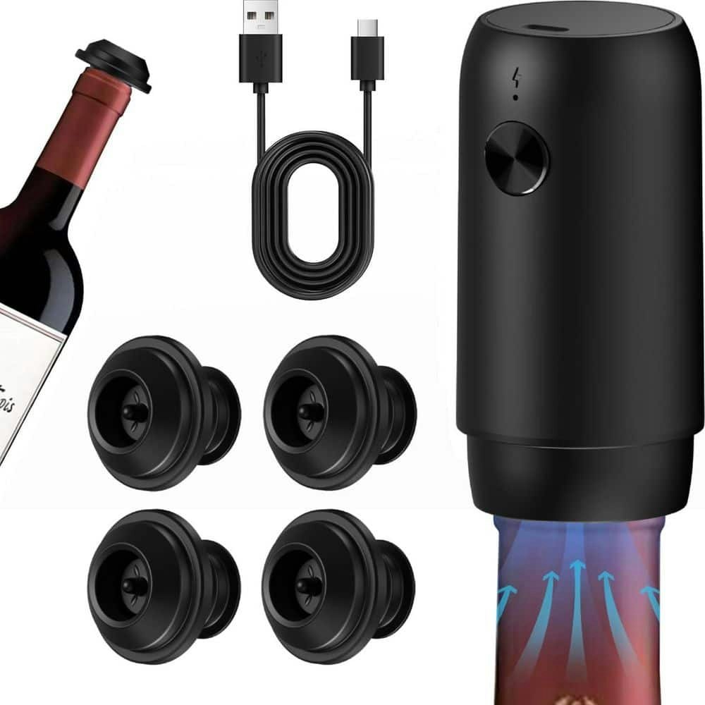 Stainless Steel Electric Wine Saver Pump and Vacuum Stopper 4-Piece Set: $70.41 Stainless Steel Electric Wine Saver Pump and Vacuum Stopper 4-Piece Set: $70.41