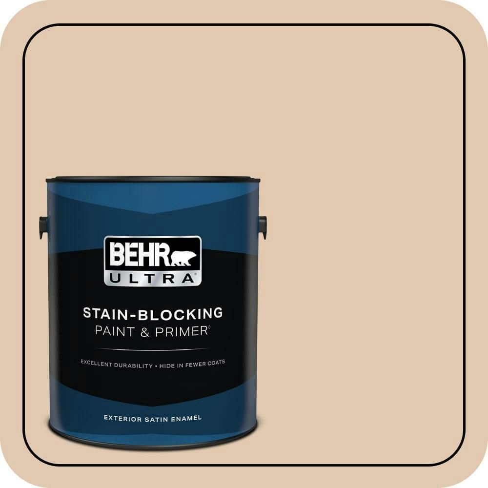 Behr Mesquite Powder Satin Enamel Exterior Paint and Primer 1-Gallon: $59.98