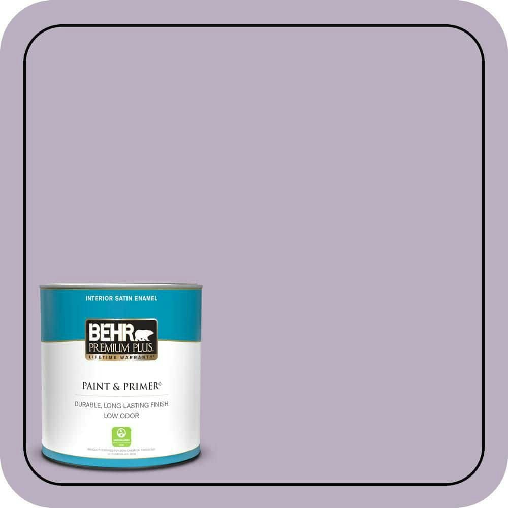 Courtly Purple Satin Interior Enamel Paint and Primer 1-Quart Can: $19.48 Courtly Purple Satin Interior Enamel Paint and Primer 1-Quart Can: $19.48