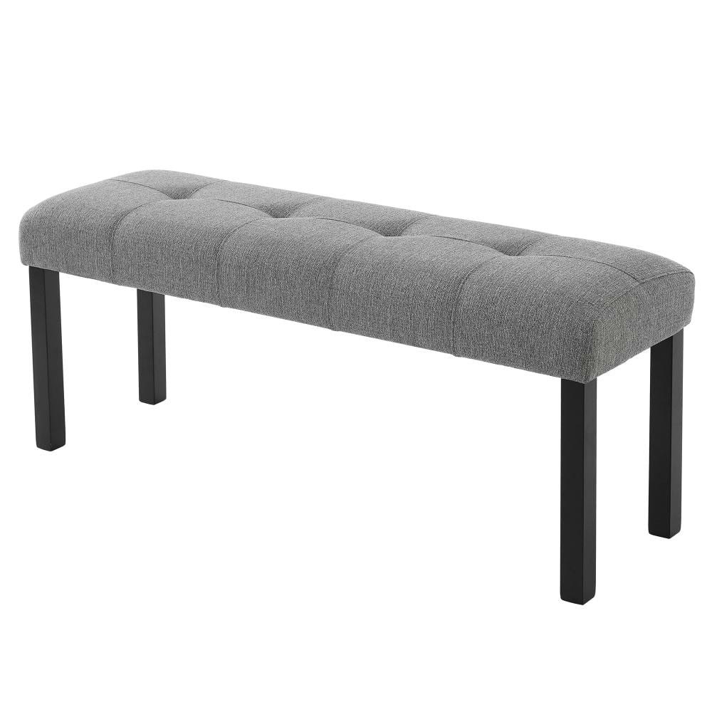47.24-Inch Gray Wood and Upholstered Bench: $184.99 47.24-Inch Gray Wood and Upholstered Bench: $184.99