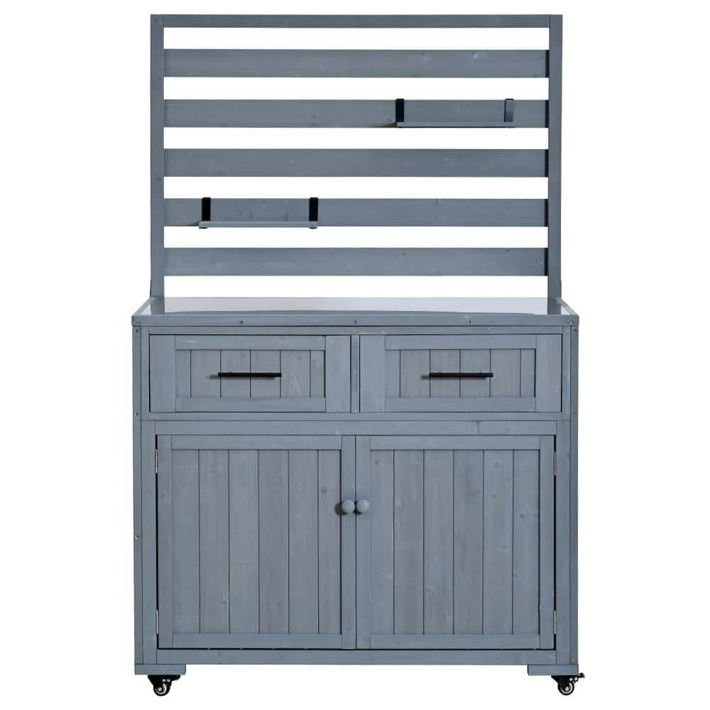 65-Inch Rolling Garden Potting Bench Table: $353 65-Inch Rolling Garden Potting Bench Table: $353