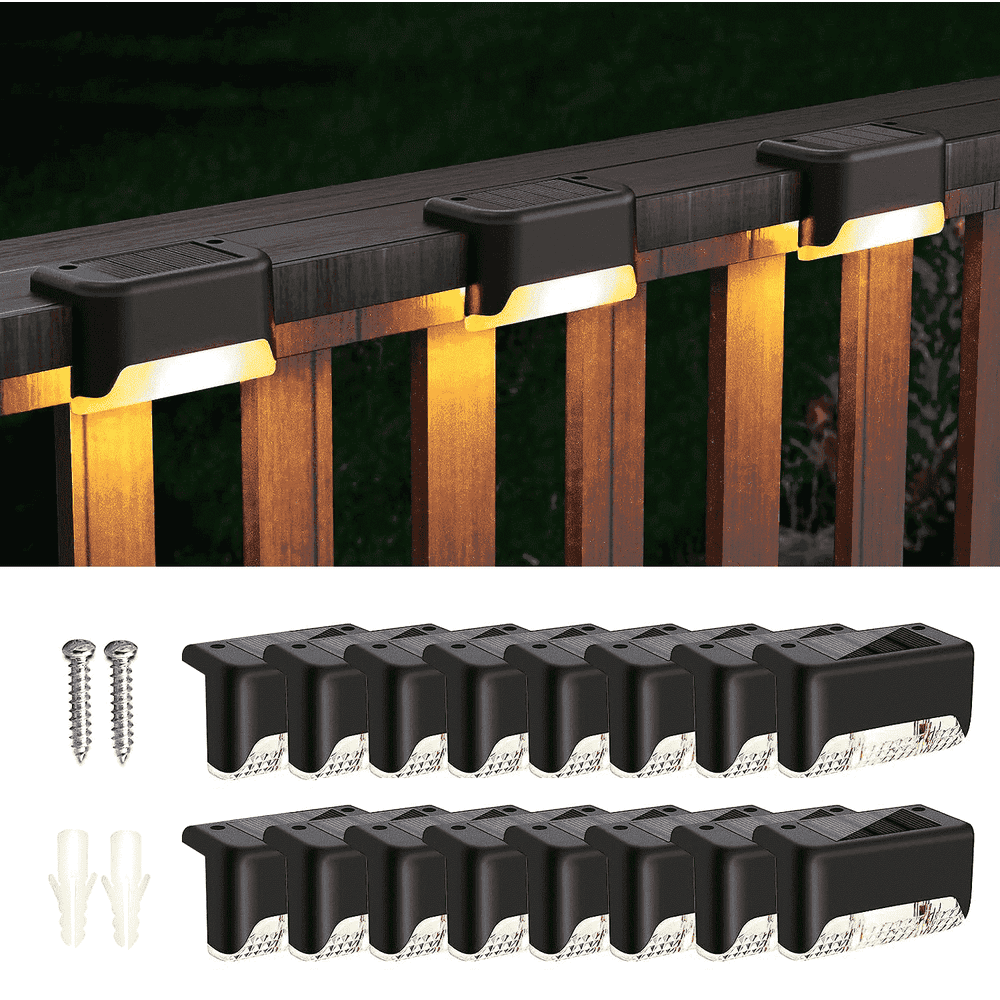 SZRSTH Solar LED Step Deck Lights 16-Pack: $16.99
