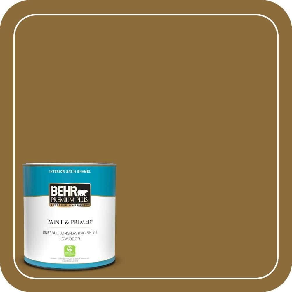 Carmel Woods Satin Enamel Interior Paint & Primer 1-Quart Can: $19.48 Carmel Woods Satin Enamel Interior Paint & Primer 1-Quart Can: $19.48