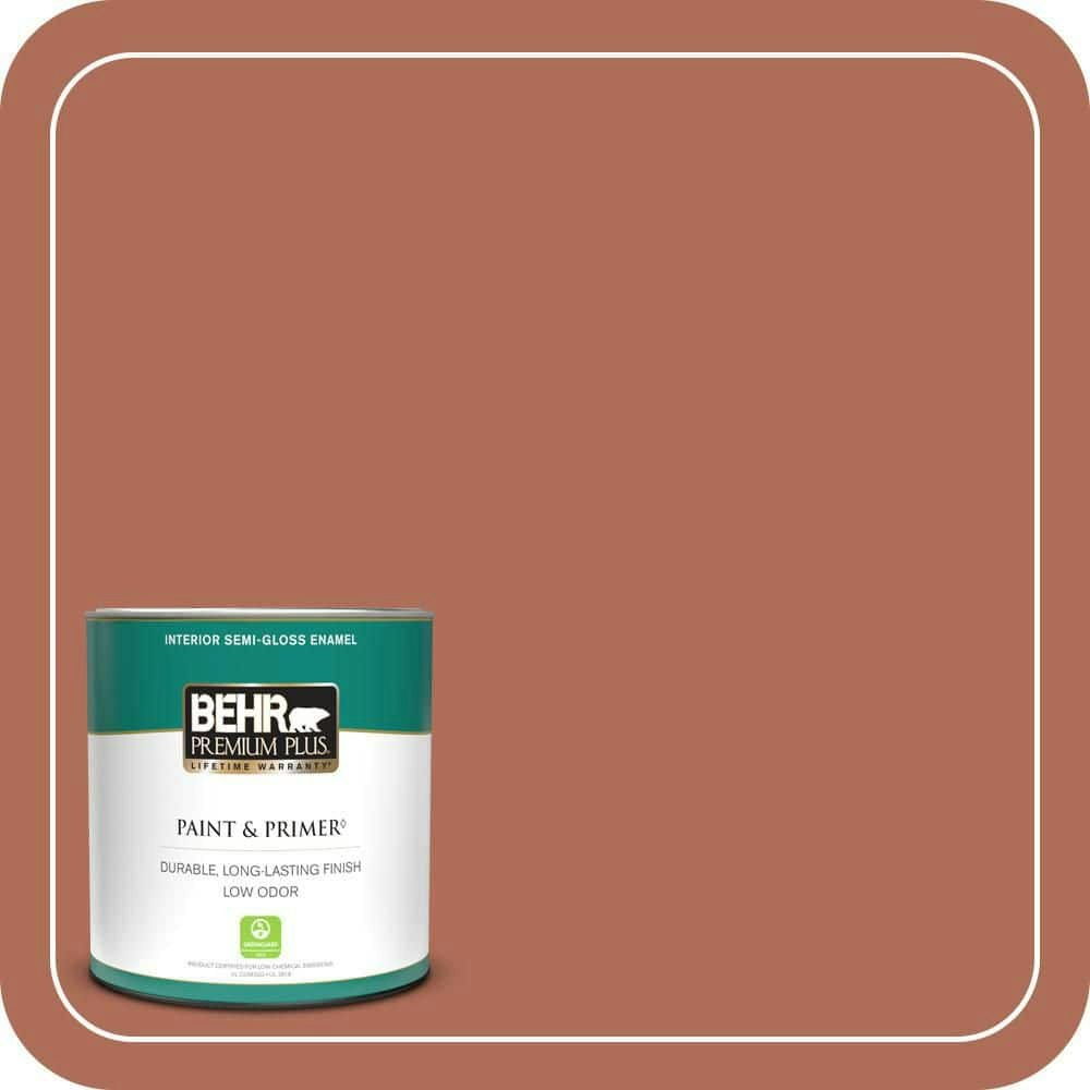 Sunset Orange Semi-Gloss Enamel Interior Paint and Primer 1-Quart Can: $20.48 Sunset Orange Semi-Gloss Enamel Interior Paint and Primer 1-Quart Can: $20.48