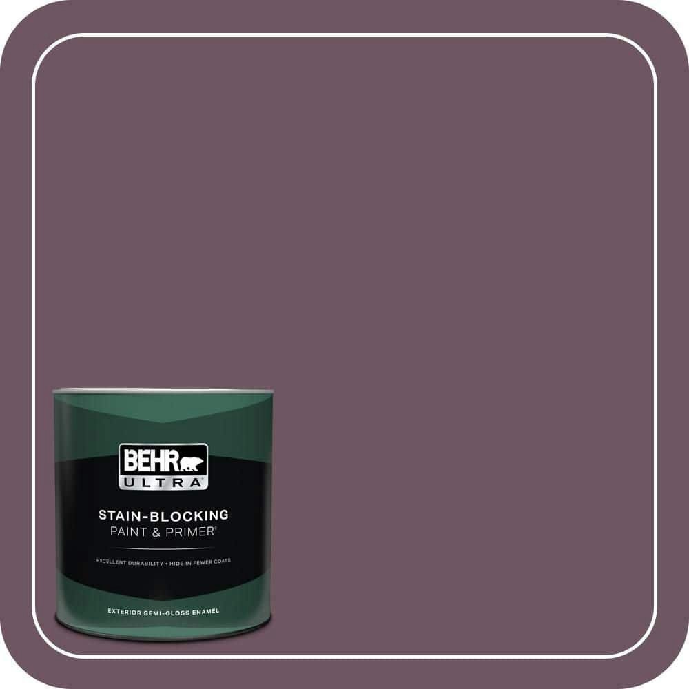 Exotic Eggplant Semi-Gloss Enamel Exterior Paint & Primer 1-Quart Can: $30.98
