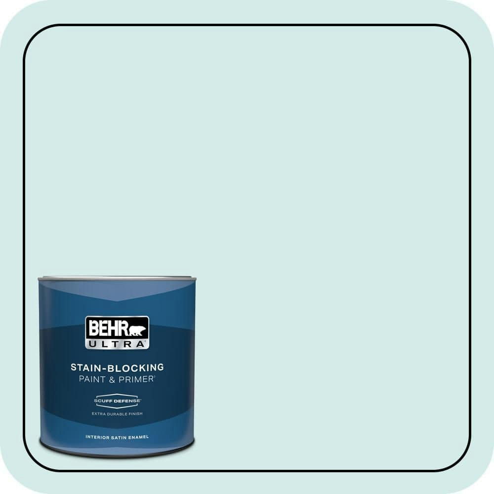 Home Decorators Collection Ice Mist Satin Enamel Interior Paint & Primer 1-Quart: $23.98