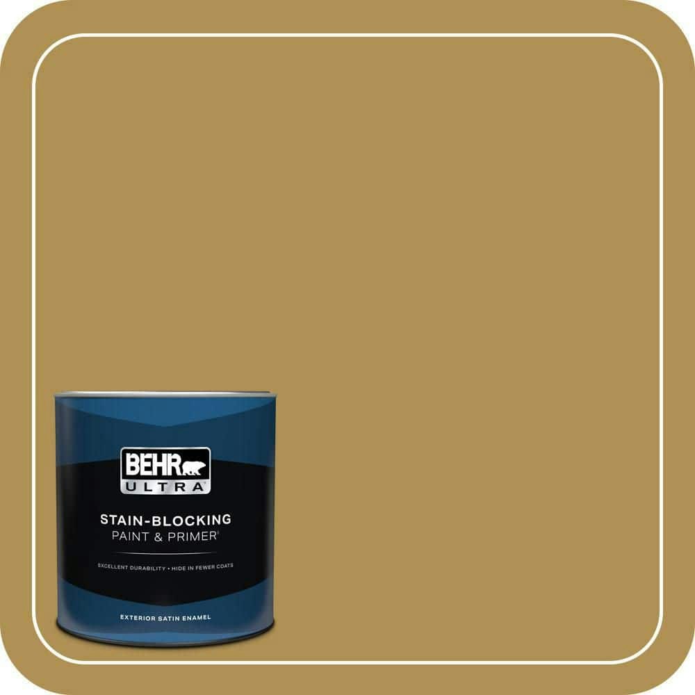Bronze Green Satin Enamel Exterior Paint and Primer 1-Quart Can: $29.98