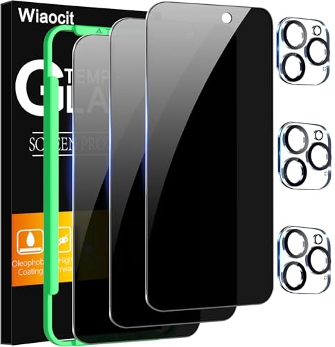 Wiaocit iPhone 16 Pro Max Privacy Screen and Camera Lens Protector 3-Pack: $6.28