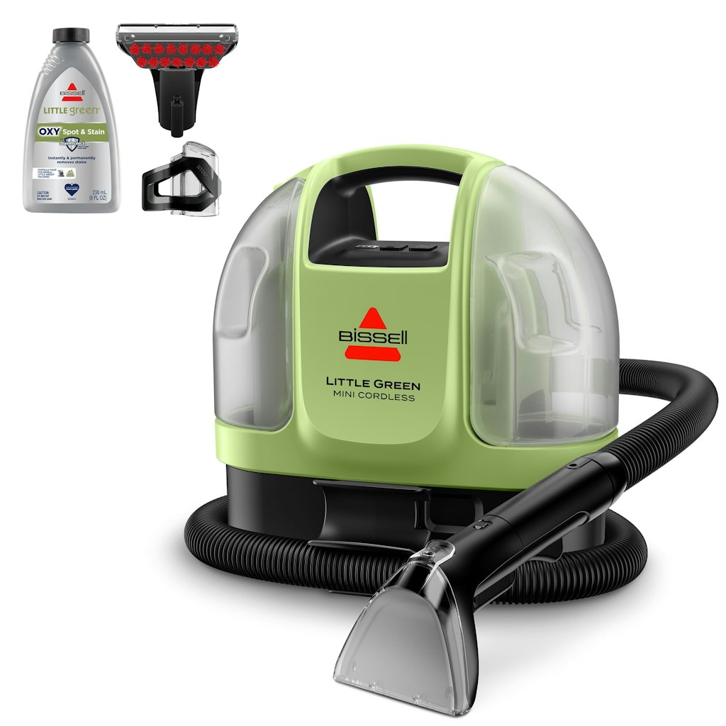 Bissell Little Green Mini Cordless Portable Carpet and Upholstery Deep Cleaner: $88 Bissell Little Green Mini Cordless Portable Carpet and Upholstery Deep Cleaner: $88