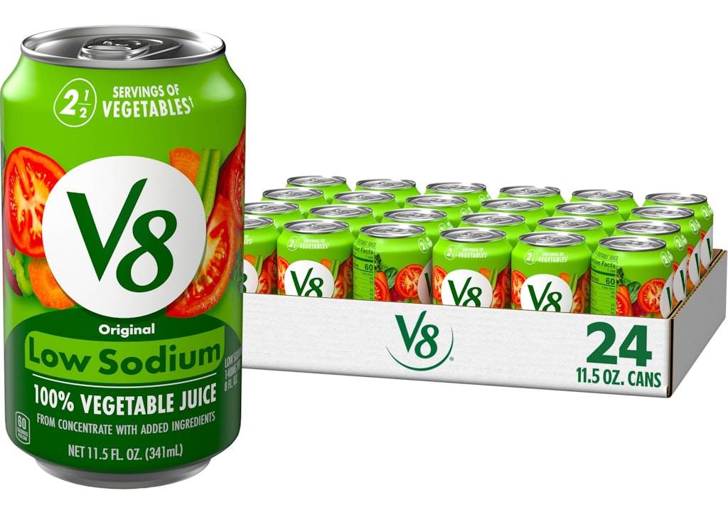 V8 Low Sodium Original 100% Vegetable Juice 11.5-oz. Can 24-Pack: $10 via Sub. & Save