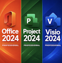 Microsoft Office Pro 2024 + Microsoft Project Pro 2024 + Microsoft Visio Pro 2024 1-PC Lifetime Bundle for $25 + digital download